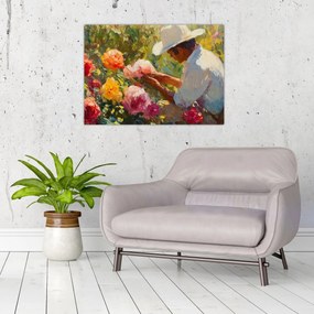 Üveg kép - Kertész (70x50 cm)
