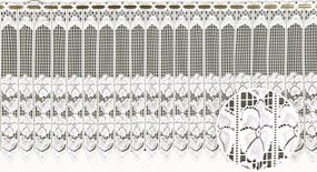 Mg Irigység Függöny jacquard fehér 3620 35cm 250x35cm kész M