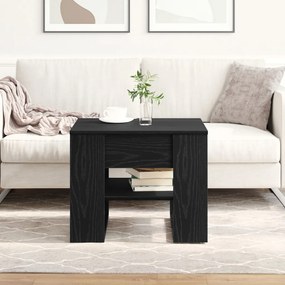 Fekete Tölgy Kávézóasztal 55.5x55x45 cm Műszaki Fából Készült
