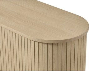 Natúr színű TV-állvány tölgyfa dekorral 180x56x40 cm Meta – Unique Furniture