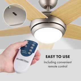 Bolero, 55W, mennyezeti ventilátor lámpával, 134cm, juharfa karok, távirányító