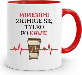 Piros Bögre Titkárnőnek Csak Kávé Után, fényképes nyomattal