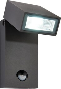 ENDON 67686 MORTI Fali Lámpa Mozgásérzékelővel Antracit, Átlátszó LED IP44