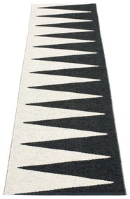 Fekete-fehér kültéri-beltéri futószőnyeg 70x250 cm Vivi Black – Pappelina