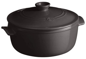 Fekete kerámia lábas fedővel, ⌀ 27 cm - Emile Henry