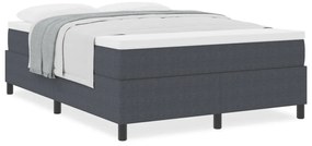 Boxspring ágy matraccal sötétszürke 160x200 cm kordbársony