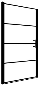 Fekete edzett üveg zuhanyajtó 100 x 178 cm