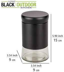 Élelmiszertartó üveg doboz Black Outdoor Kitchen Boga – Wenko