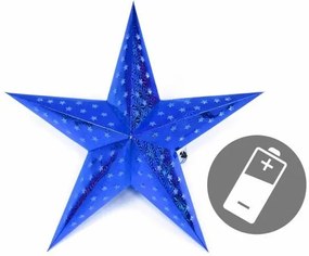 Karácsonyi csillag időzítővel 60 cm 10 LED kék