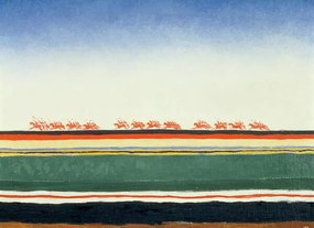 Malevich, Kazimir Severinovich - Festmény reprodukció Red Cavalry, (40 x 30 cm)
