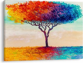Egy festett fa képe (70x50 cm)