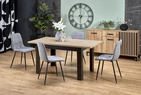 Bagio bővíthető étkezőasztal artisan tölgy-fekete 120-160cm