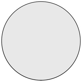 fekete falitükör Ø 60 cm Kerek