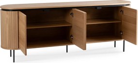 Komoda BECK 200 cm Czterodrzwiowa Dąb