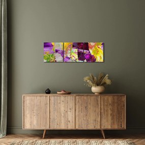Absztrakció kép - festmény (órával) (90x30 cm)