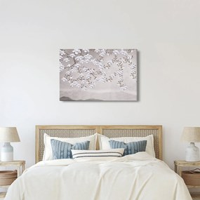 Kép - Virágok egy szürke tájon (90x60 cm)
