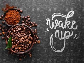 Wake up coffee konyhai falmatrica 90cmx60cm