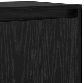 Oldalszekrények 2 pcs Musta tammi 70 x 41 x 75 cm Faanyag