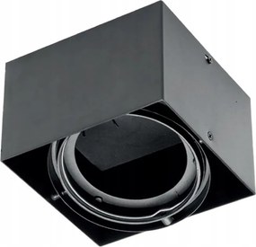 Pireo falra szerelhető mennyezeti mélysugárzó lámpatest 1xAR111 fekete Gtv