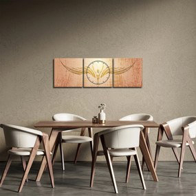 Kép - angyali absztrakció (órával) (90x30 cm)