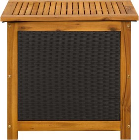 vidaXL Kerti Tároló Doboz 185 L Tömör Akácfa 60 x 50 x 56 cm Fekete