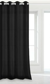 Készfüggöny 140x250 fekete Viva átvezetőkkel a nappaliba