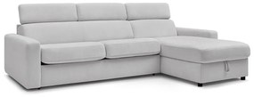 Világosszürke kinyitható sarokkanapé (variálható) Monaco – Bobochic Paris