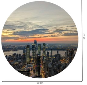 PIPPER. Textil kör alakú falmatrica "New York" Méret: 120cm