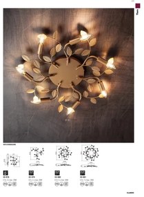 Redo 02-980 - Felületre szerelhető csillár TIARA 5xE14/28W/230V