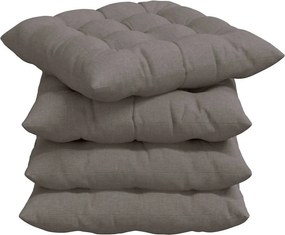 vidaXL Ülőpárnák 4 pcs Tópszínű 40 x 40 x 6 cm szövet
