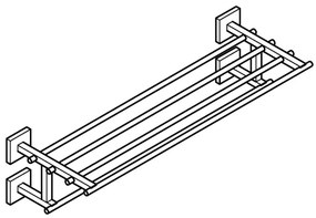 GROHE 41099DC0 - Rozsdamentes acél tartó 210 x 600