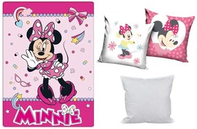 Disney Minnie polár takaró, párnahuzat és párna szett 3 db-os (Minnie Magic)