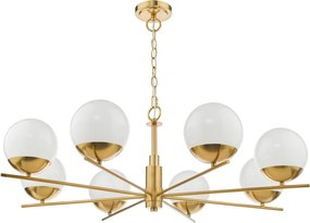 Dar Lighting glamour modern csillár bombazine fehér sárgaréz darbom0835