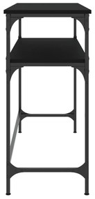 fekete szerelt fa tálalóasztal 100x35,5x75 cm