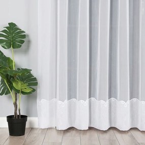 Mg függöny 105 Fátyol Fehér hímzés alsó 300x250cm kész szalaggal