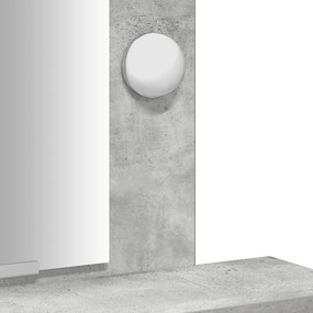 Öltözőasztal LED világítással Betonnedv Hossz 50x41x140 cm