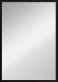 HOMCOM Fekete Téglalap Tükör 50x70 cm Dekoratív Fali Tükör Nappaliba, Előtérbe, Folyosóra Vízszintes vagy Függőleges | Aosom