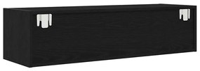 fekete tölgy színű szerelt fa TV-szekrény 100x31x25,5cm
