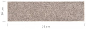 15 db krémszínű négyszögletes öntapadó lépcsőszőnyeg 76 x 20 cm