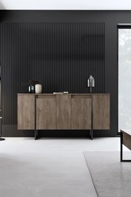 Luxe - dió/fekete komód