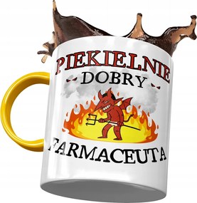 Sárga Bögre Gyógyszerésznek Pokolian Jó Nyomtatott Fotóval