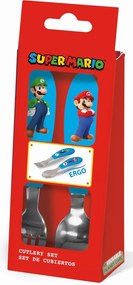 Super Mario Brothers fém ergo evőeszköz készlet - 2 darabos