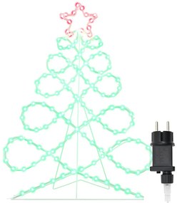 Karácsonyi Fa Forma Világítás Sokszínű 80 x 56 cm PVC