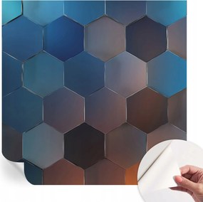 Fotótapéta Öntapadós tapéta a szobába Kék hexagonok 250x250 cm