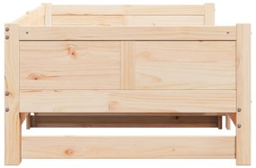 Kihúzható napágy 90x200 cm Tömör fából készült fenyő