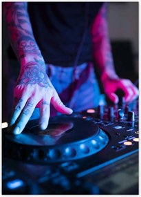 Poszterek 50x70 Kézi mixer Dj állomás