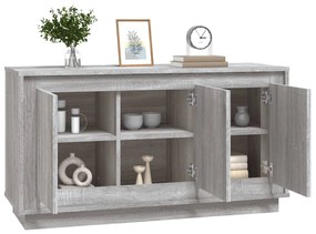 szürke sonoma színű szerelt fa tálalószekrény 102x35x55 cm