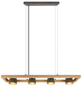 Szürke-natúr színű függőlámpa Bell – Trio