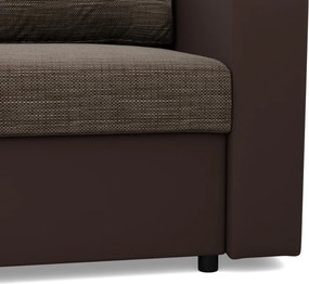 Panama fotel, fonott + műbőr, barna