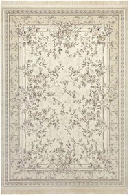 Hagyományos szőnyeg nappaliba 135x195cm,klasszikus bézs-krém rojtokkal